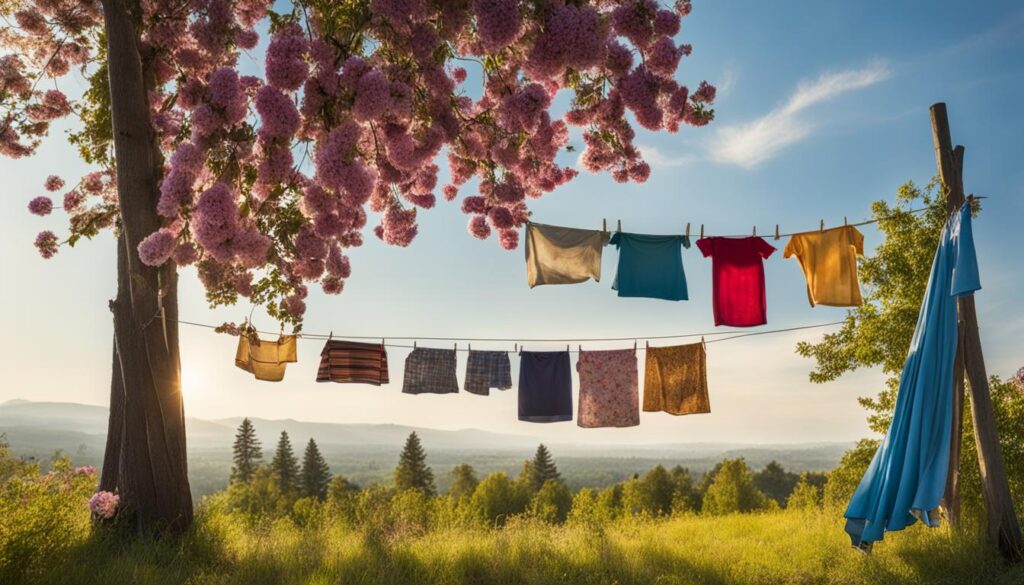 Air drying laundry