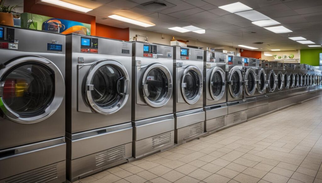 Clean modern laundromat