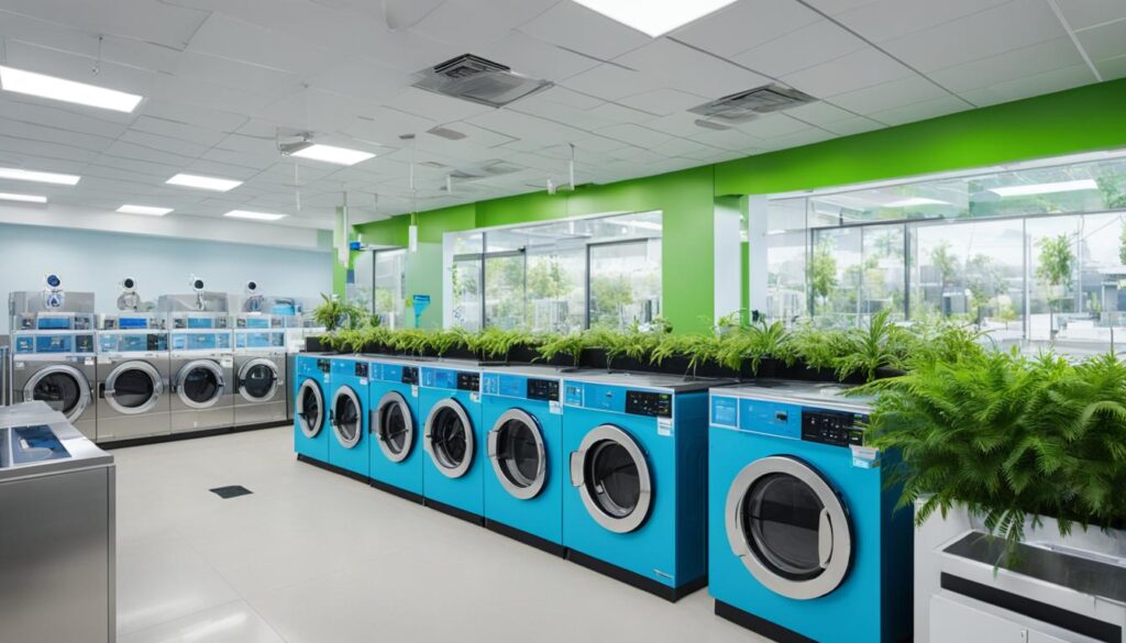 Energy-efficient laundromat