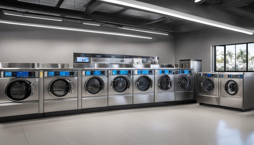 High-capacity laundromat machines