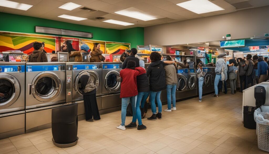 Laundromat TV entertainment