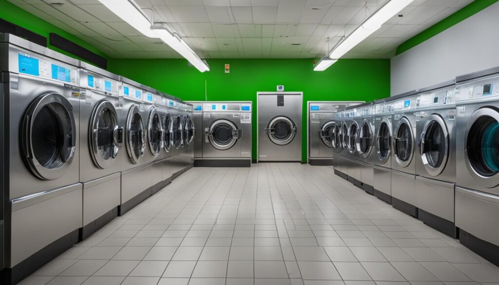 Laundromat linen washing