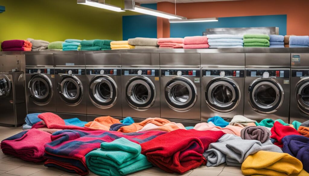 Laundromat pet blanket washing