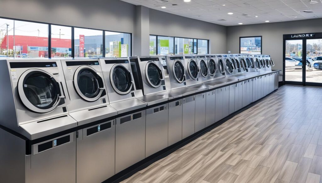 Laundromat self-service kiosks