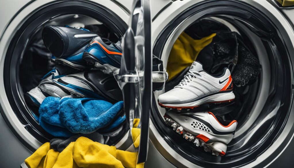 Laundromat sports gear cleaning