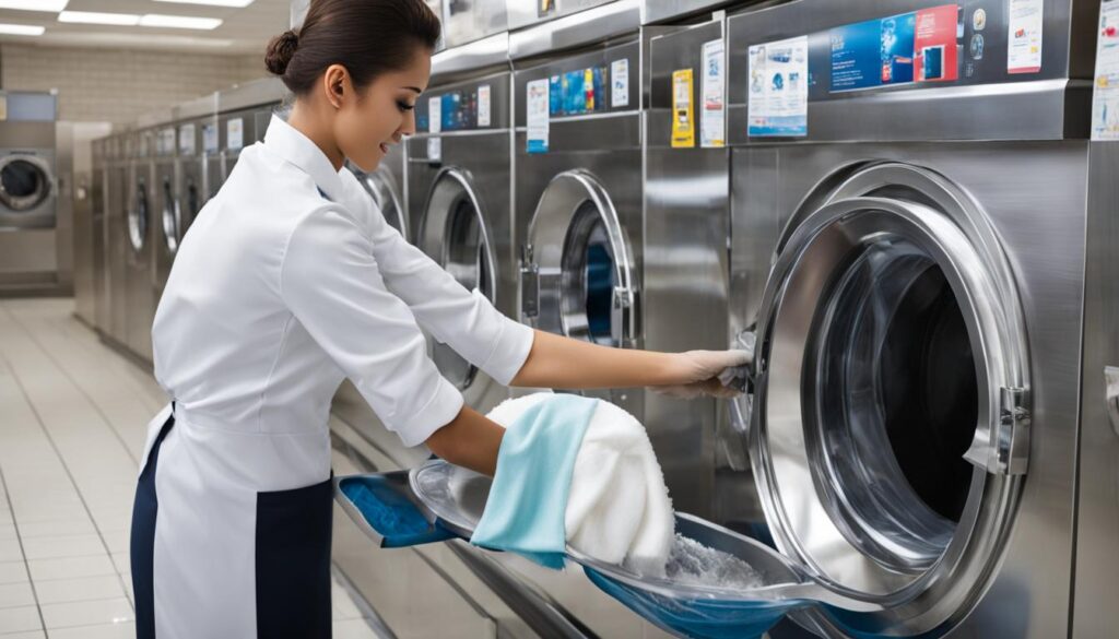 Laundromat uniform cleaning