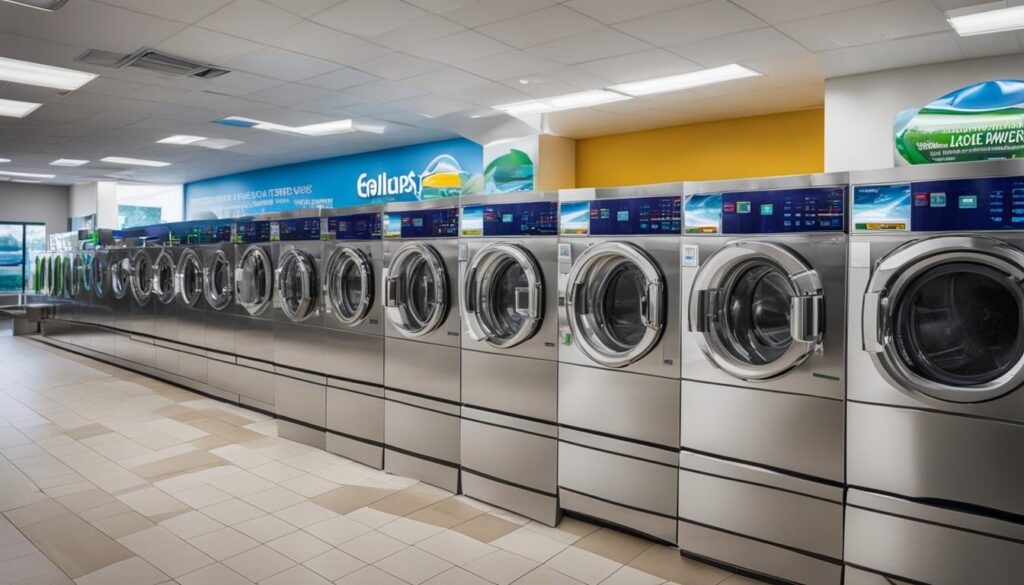 Laundromat water-saving machines