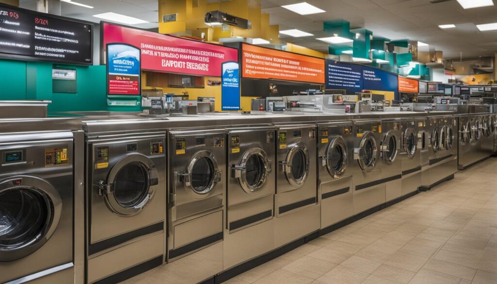 Security Signage in a Laundromat