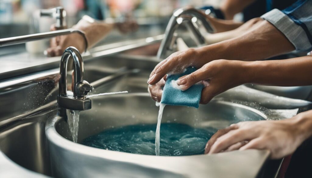 laundromat hand washing